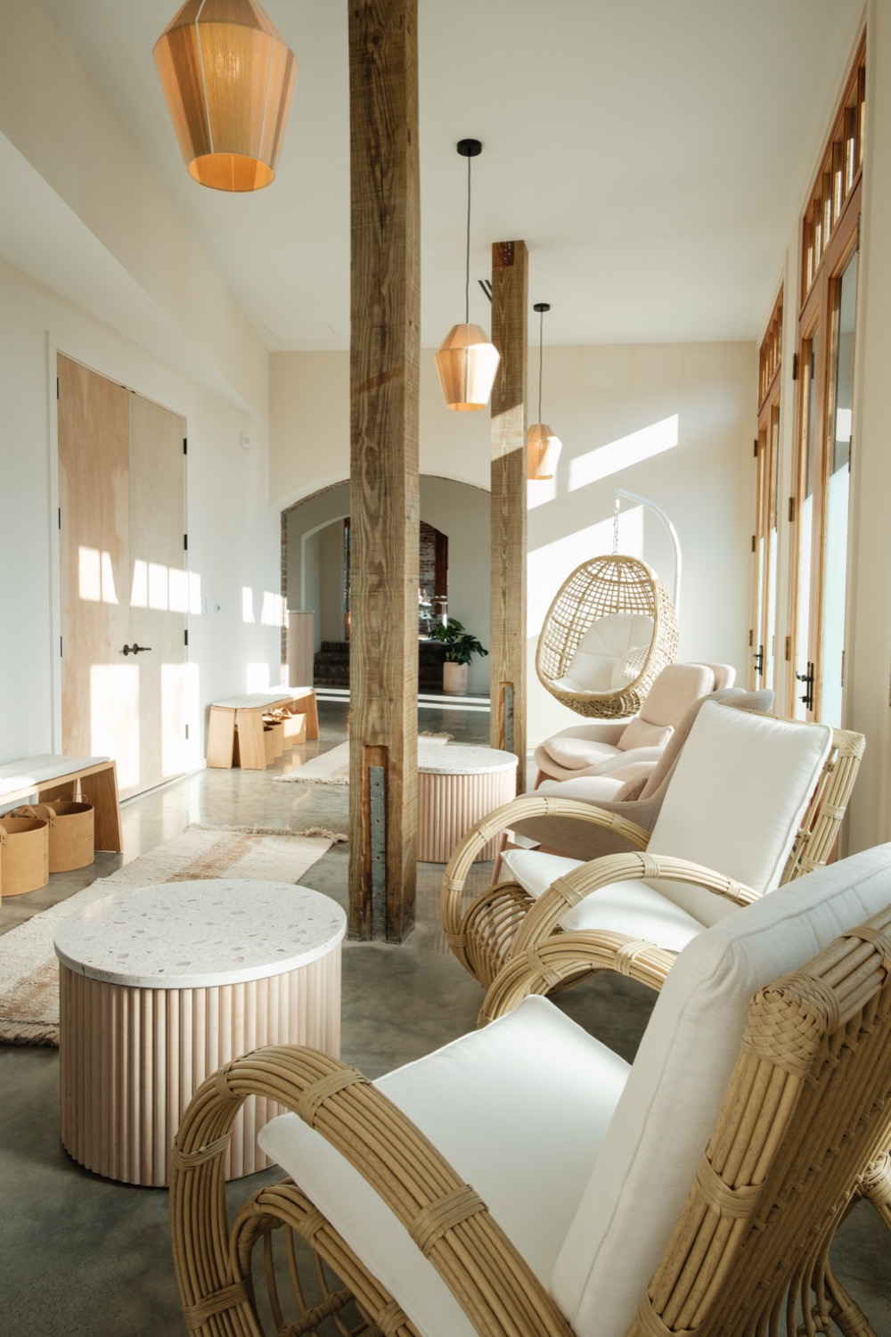 Sunlit waiting area inside Sôlt Wellness, where Skin Shaman is located